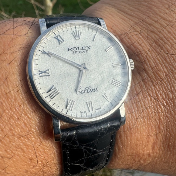 Rolex Cellini 5115 18K White Gold Ivory Anniversary Dial Men’s Watch 🔥 - Picture 2 of 14